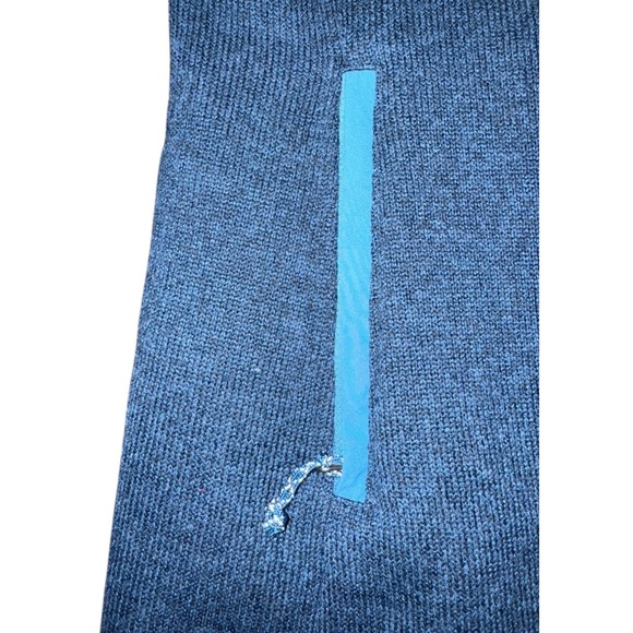 Title Nine Sherpa Fleece Snap Collar Vest Dress Blue Heathered Size Medium - Picture 6 of 11